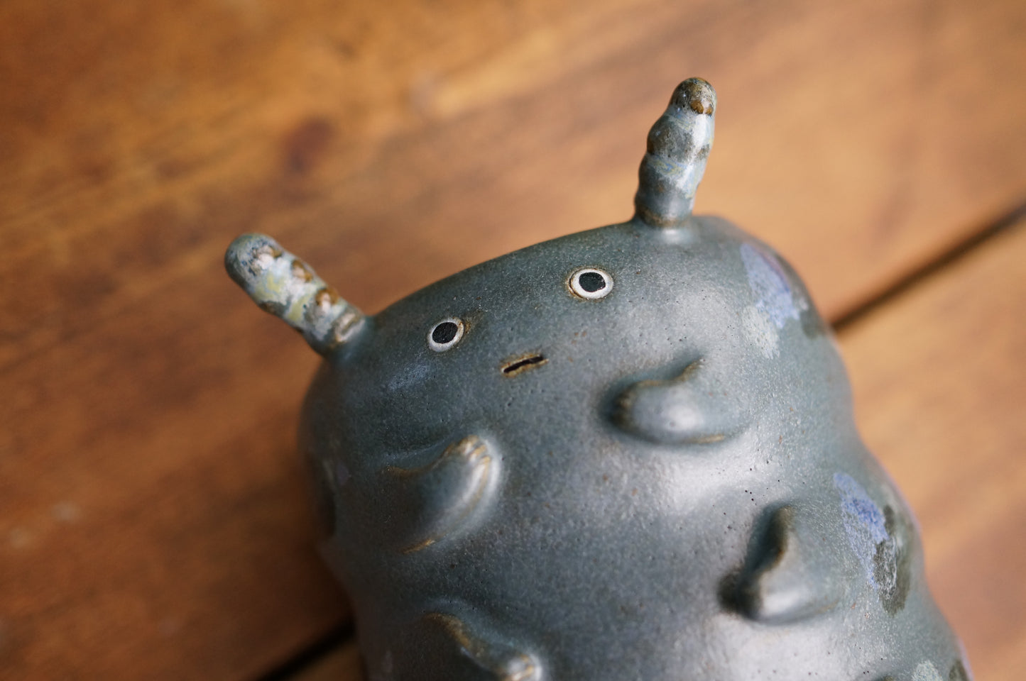 Dark Blue Caterpillar Vase