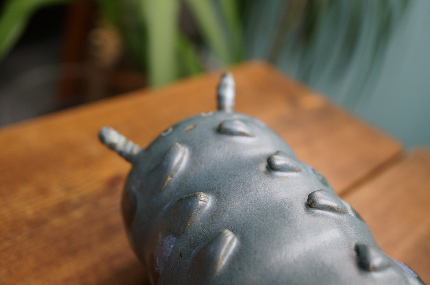 Dark Blue Caterpillar Vase
