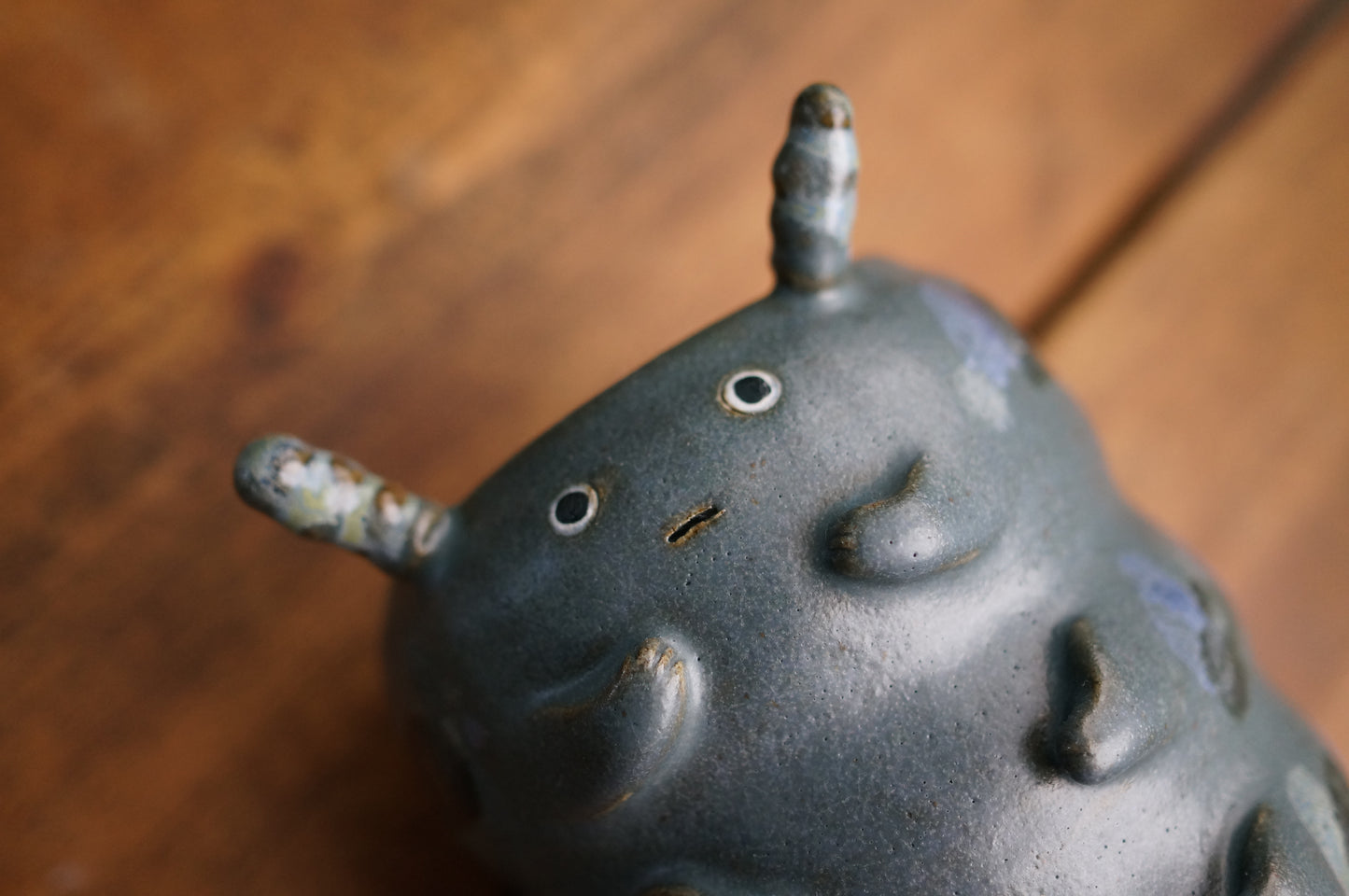 Dark Blue Caterpillar Vase