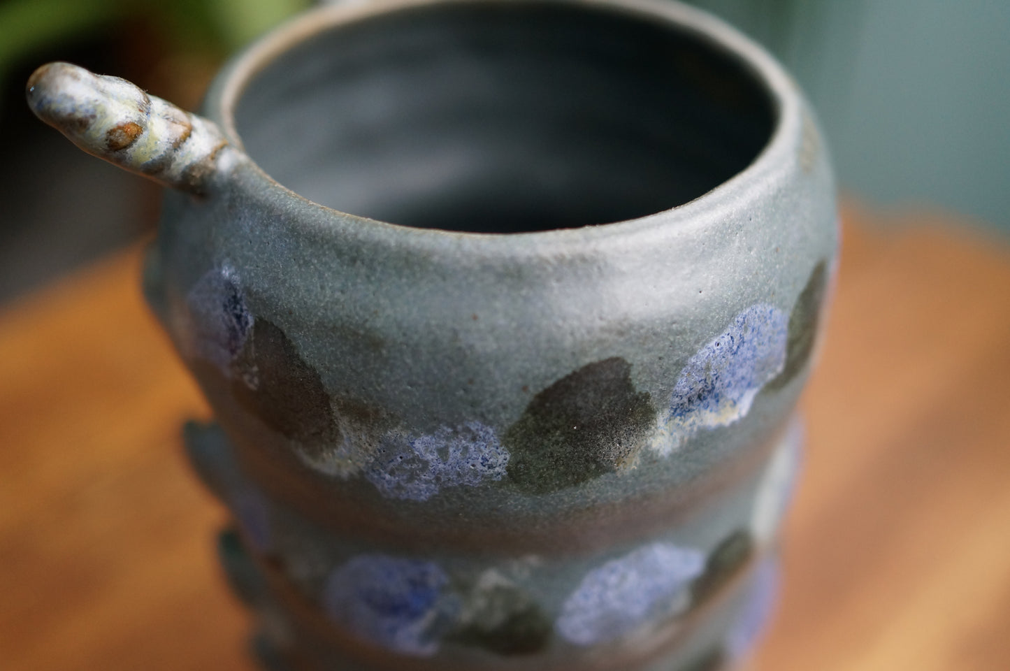 Dark Blue Caterpillar Vase