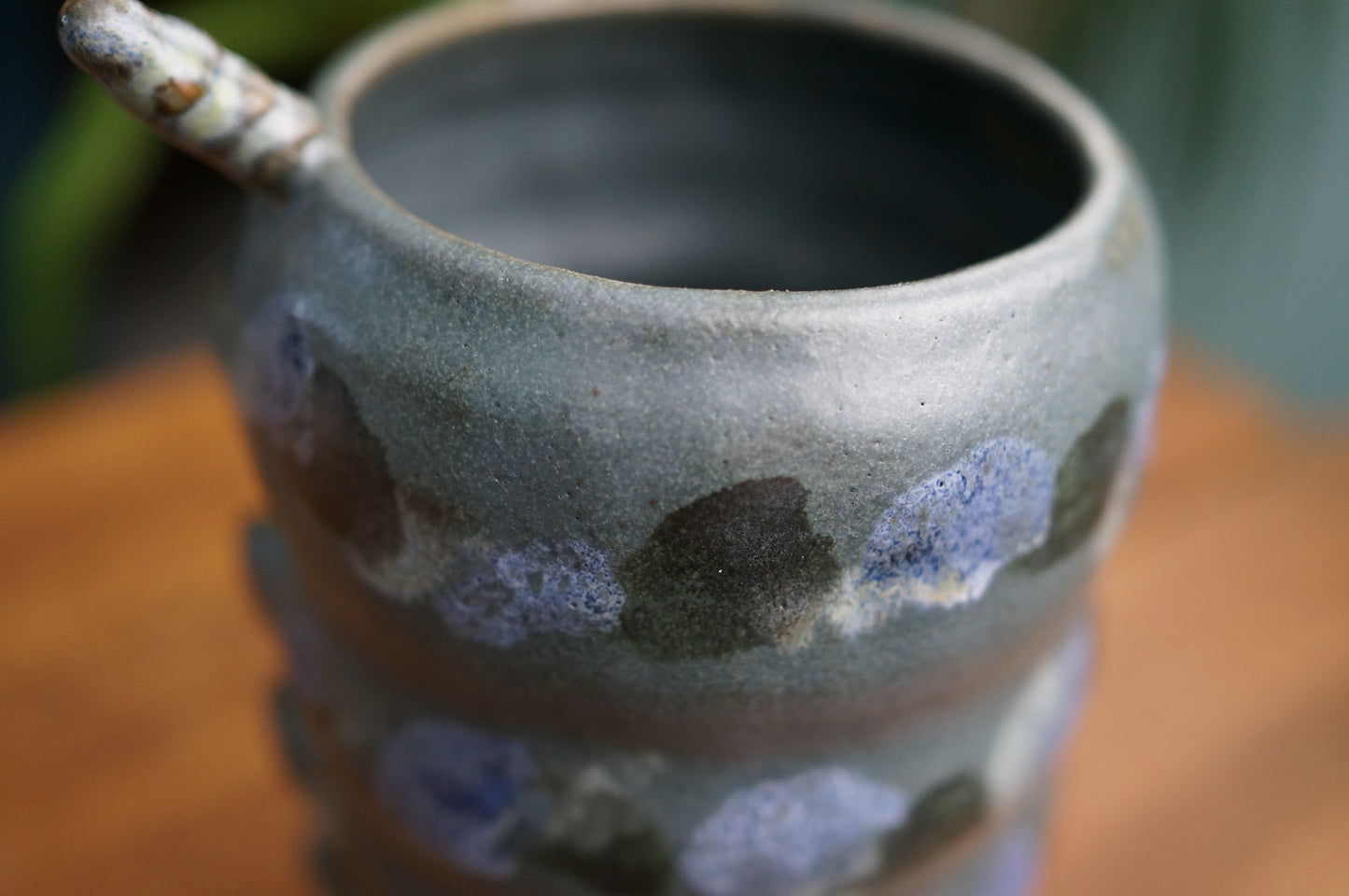 Dark Blue Caterpillar Vase