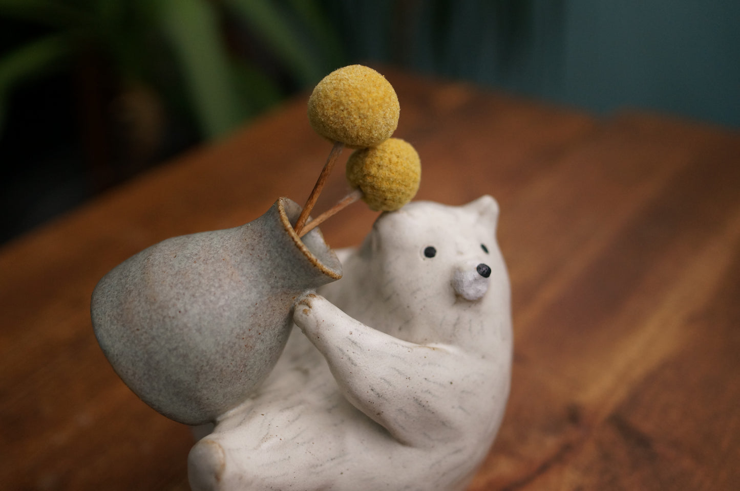 White Bear Vase