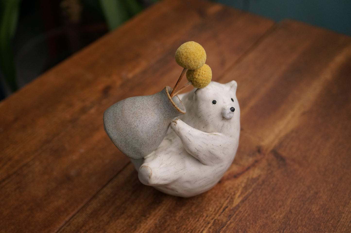 White Bear Vase