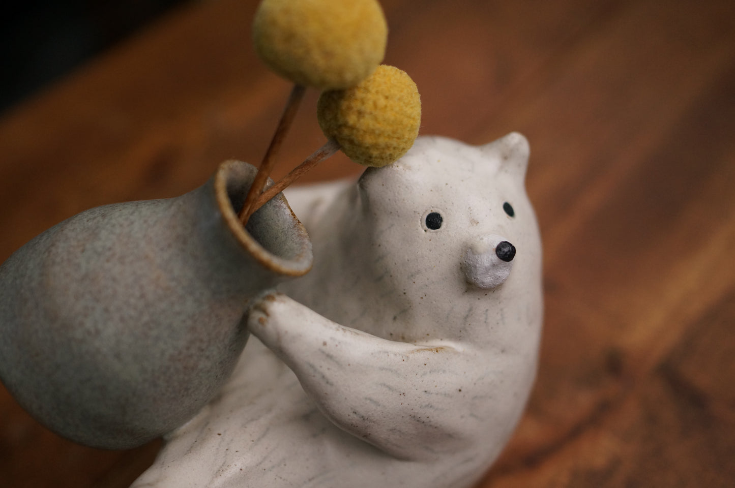 White Bear Vase