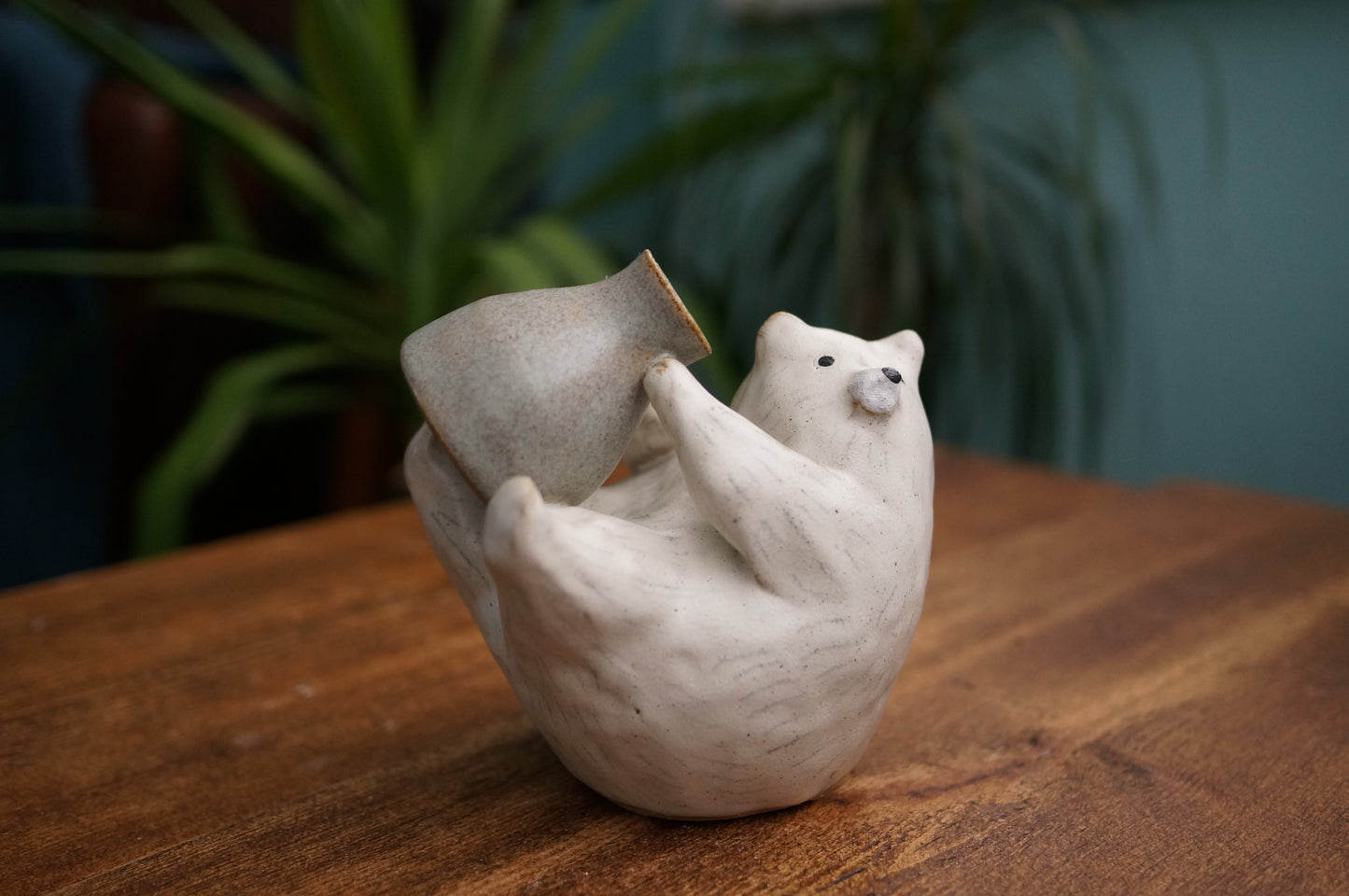 White Bear Vase