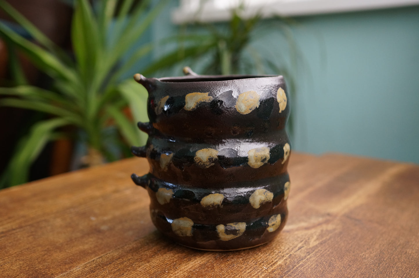 Black Caterpillar Mug
