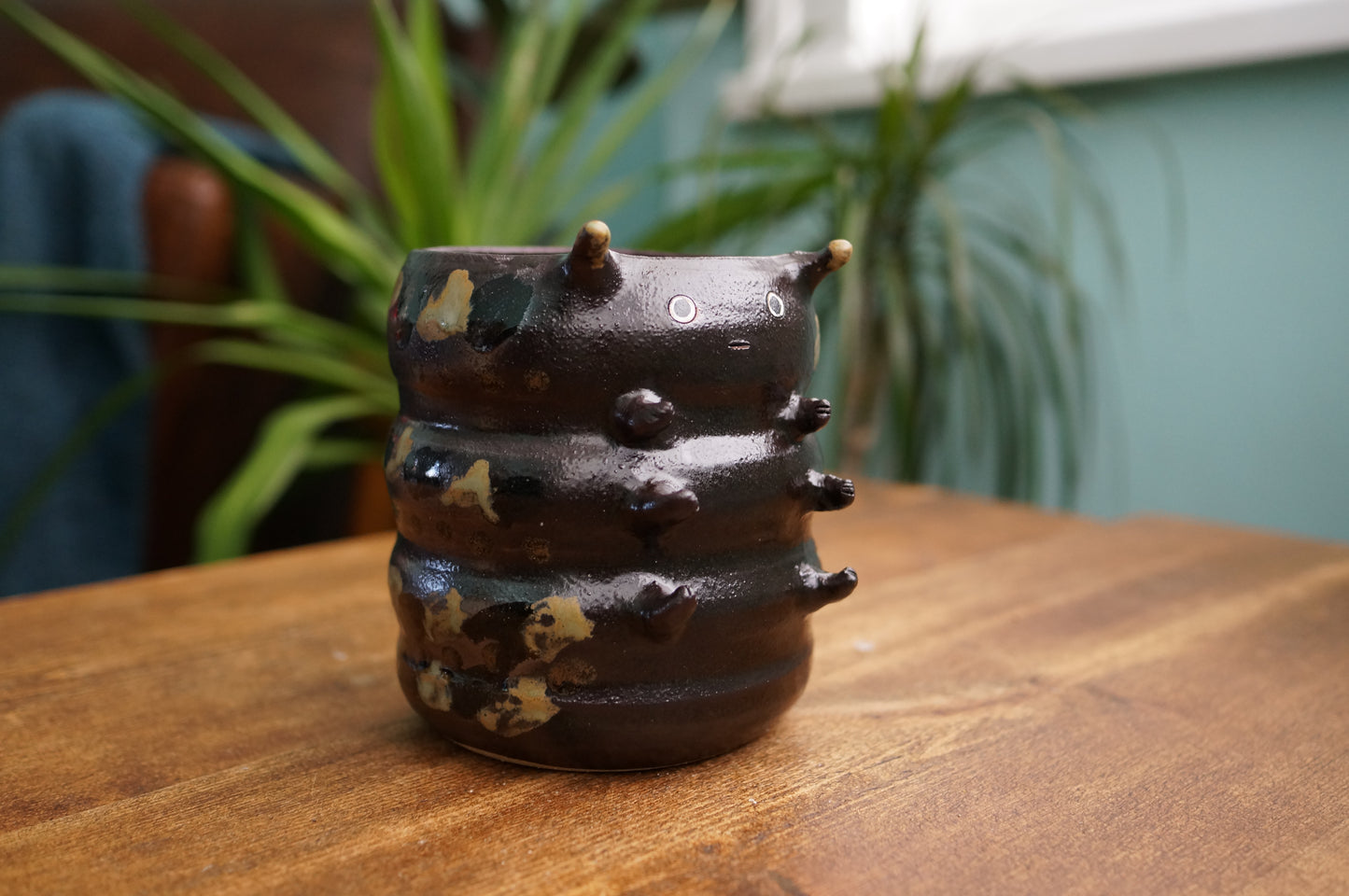 Black Caterpillar Mug