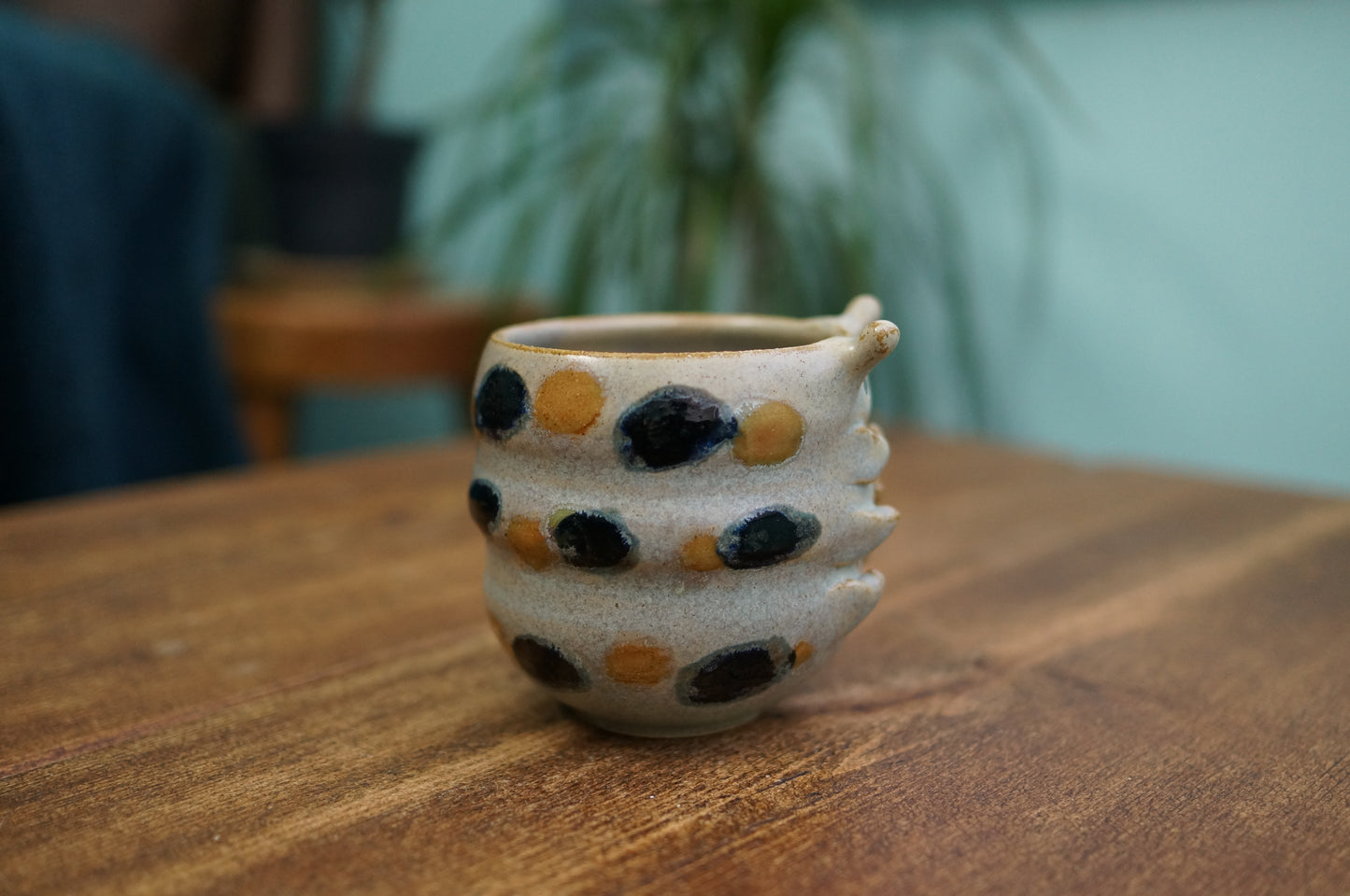 Grey Green Caterpillar Mug