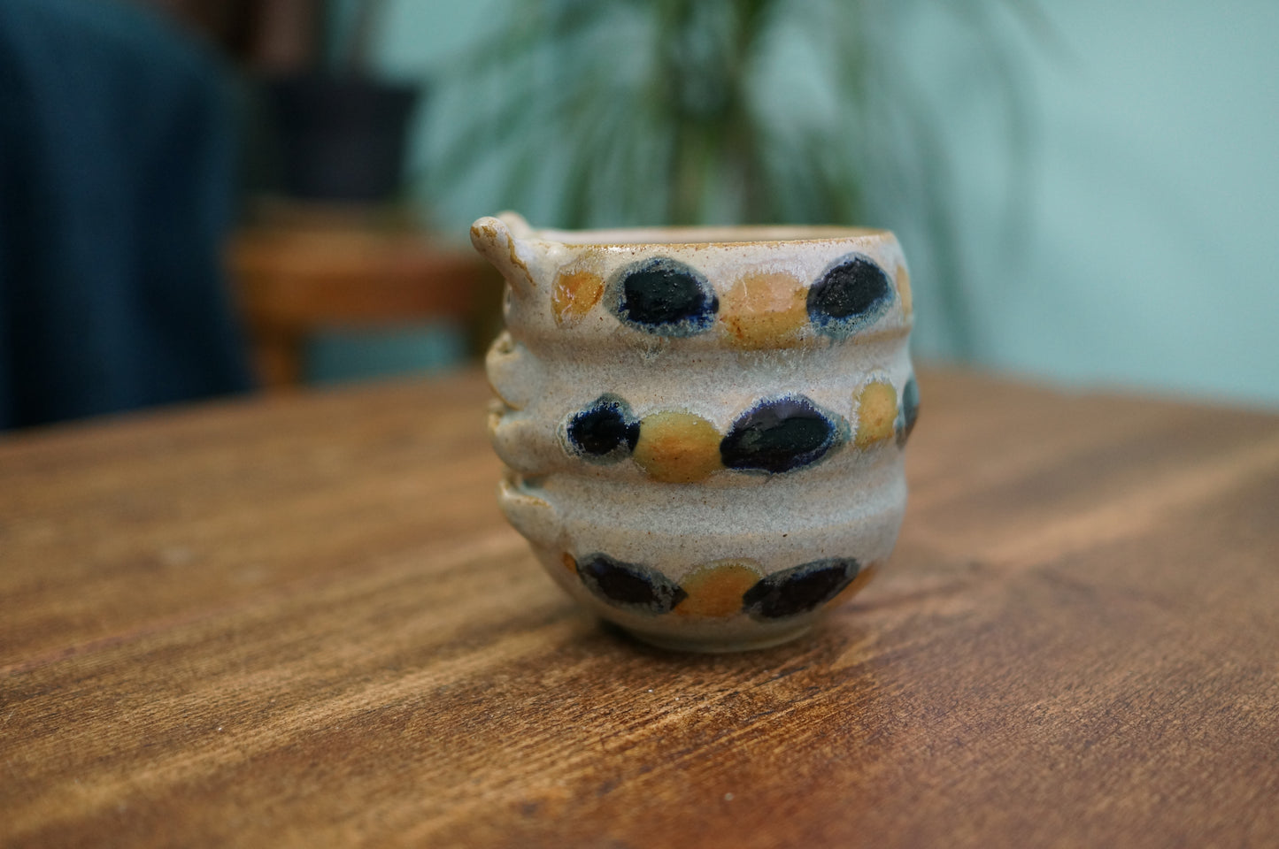 Grey Green Caterpillar Mug