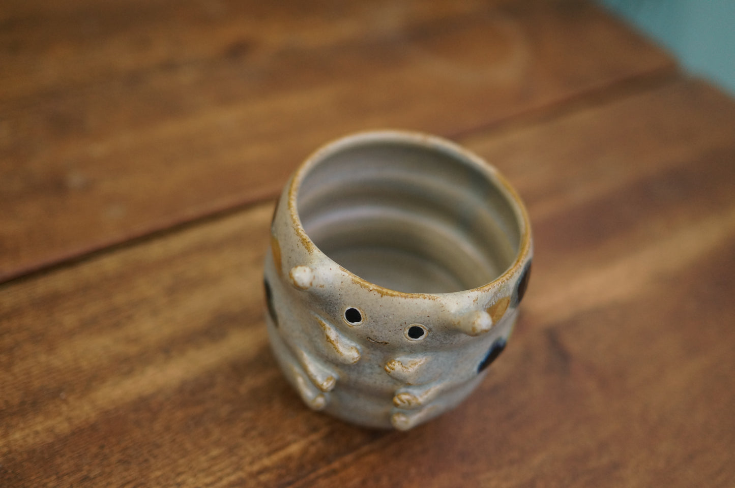 Grey Green Caterpillar Mug