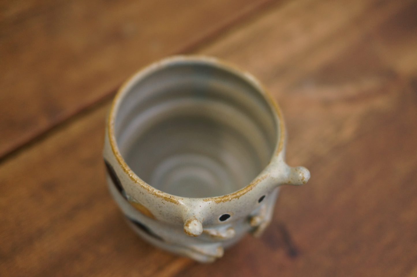 Grey Green Caterpillar Mug