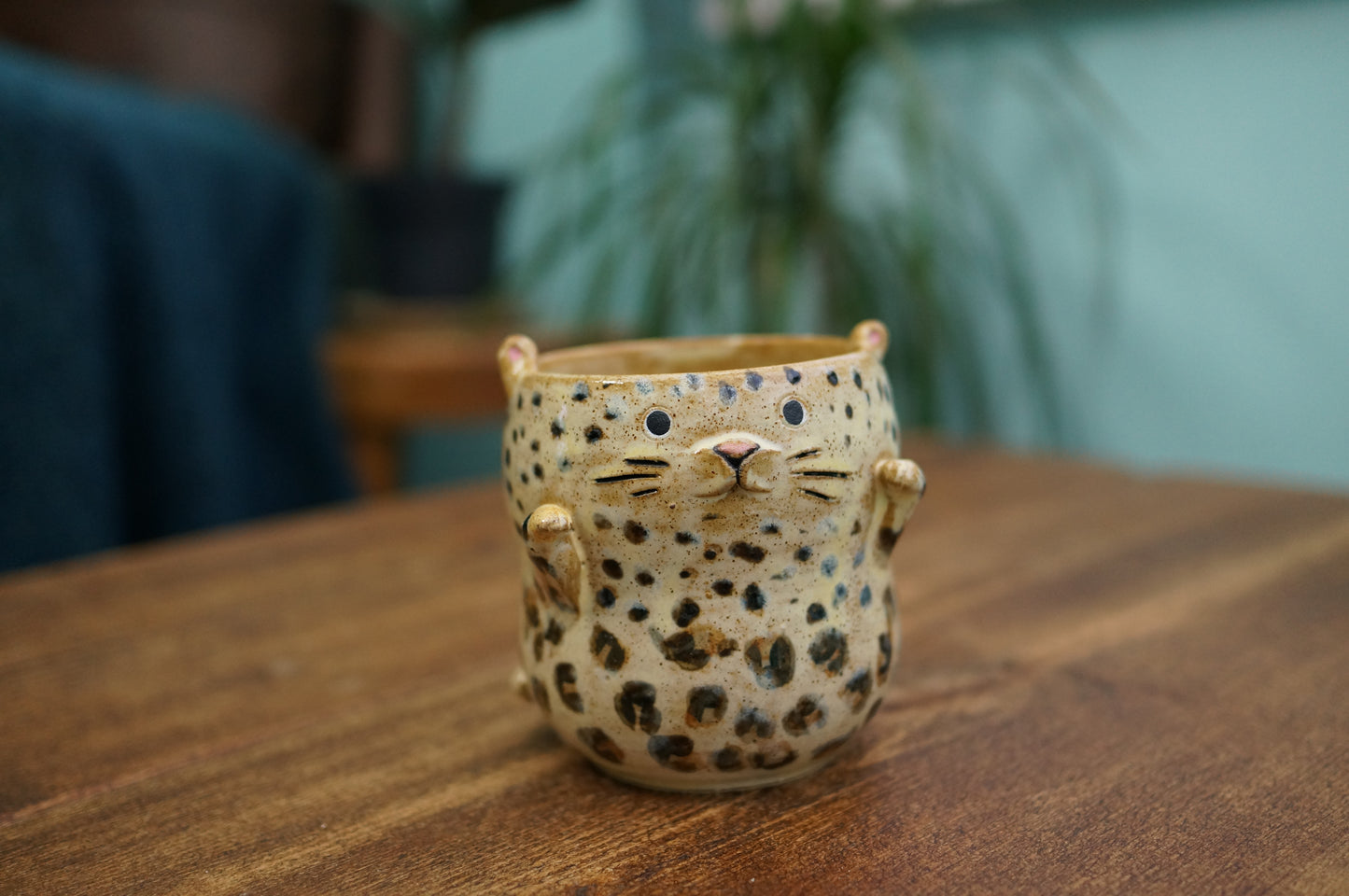Grey Green Caterpillar Mug
