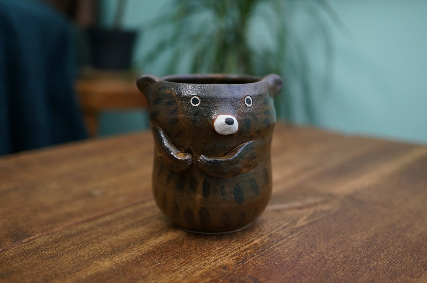 Matte Brown Bear Cup
