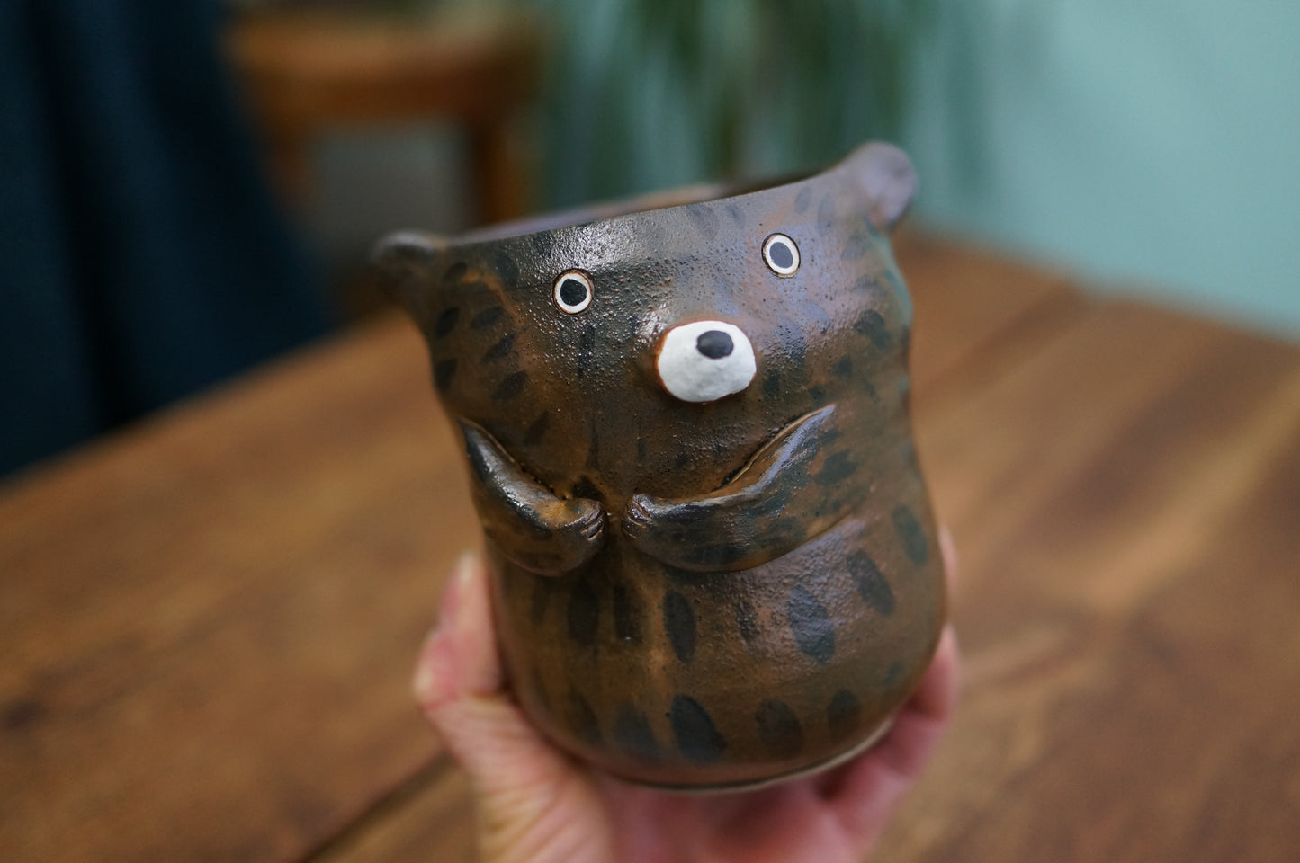 Matte Brown Bear Cup