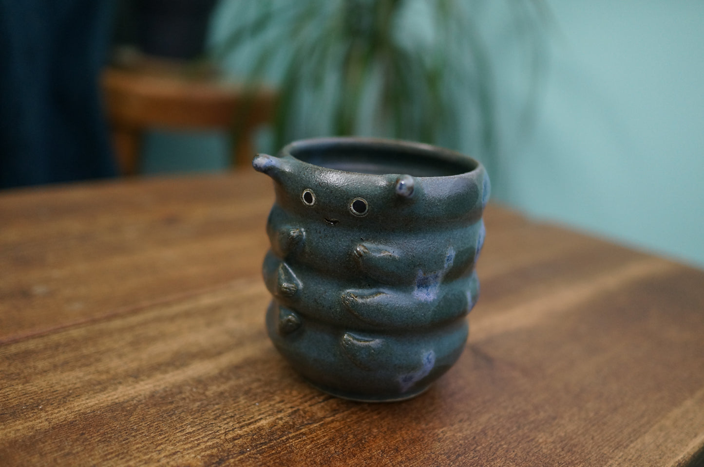Blue Caterpillar Mug