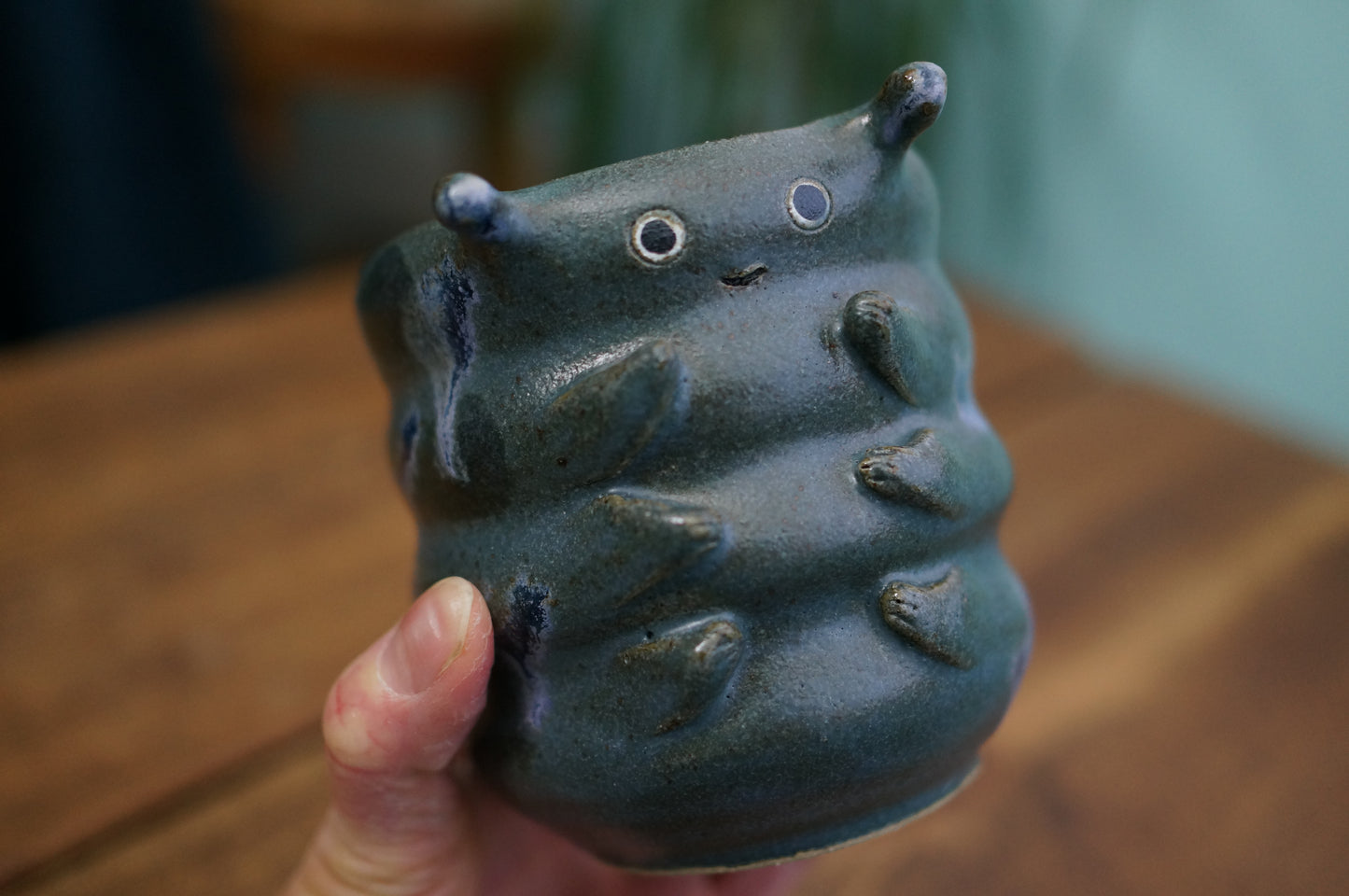 Blue Caterpillar Mug