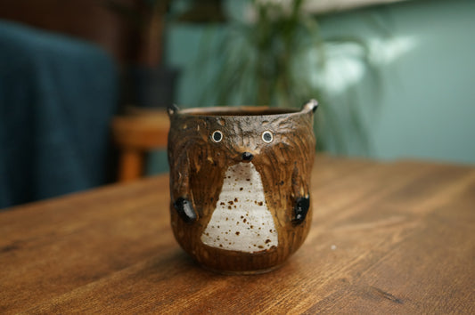 Textured Brown Fox Cup