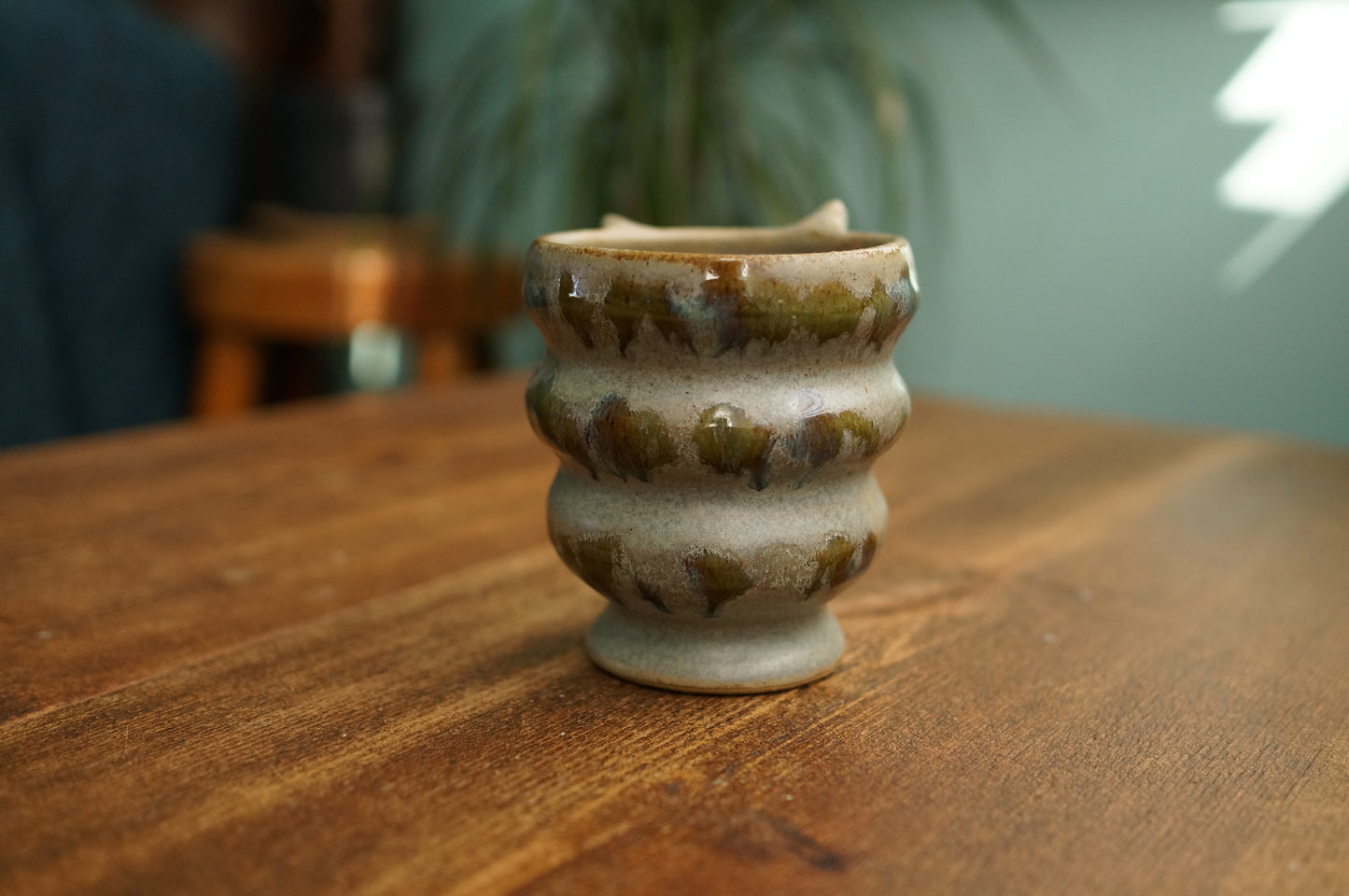 Grey Green Caterpillar Mug
