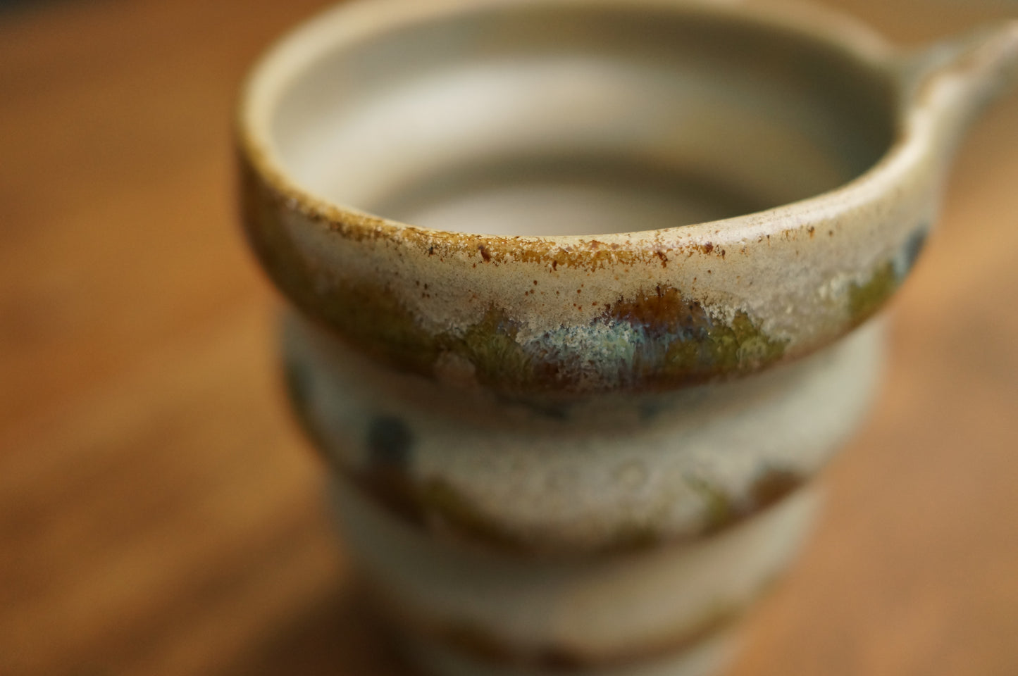 Grey Green Caterpillar Mug