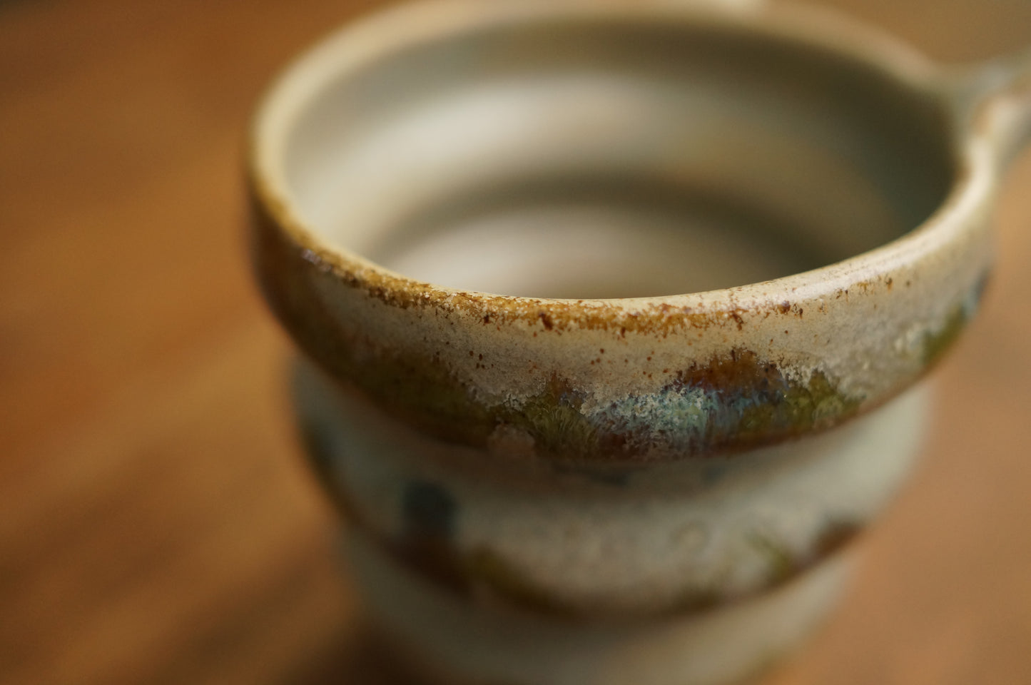 Grey Green Caterpillar Mug