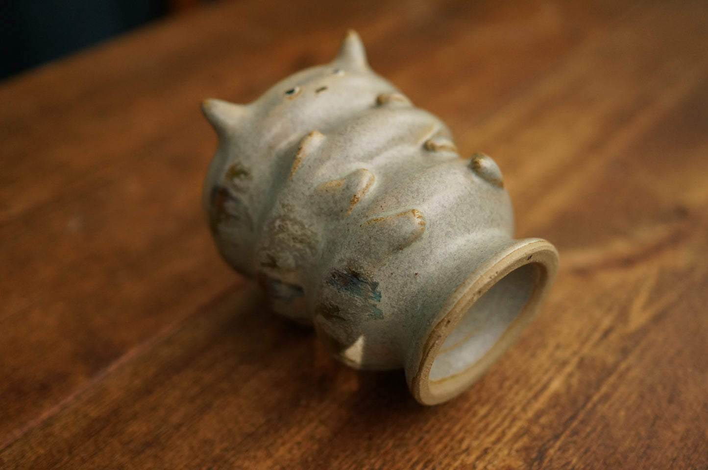 Grey Green Caterpillar Mug