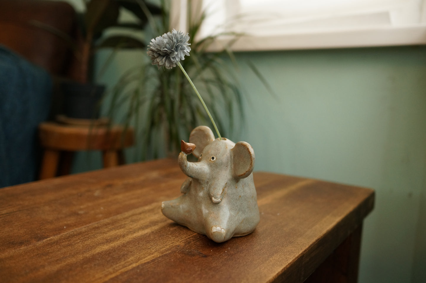 Elephant and bird Vase