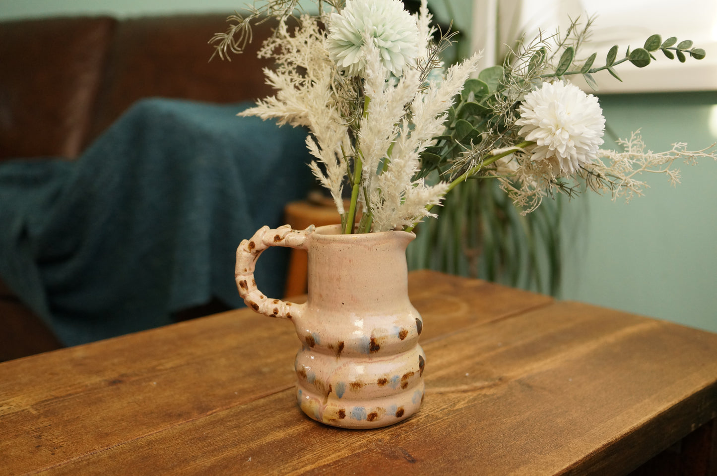 Pink Caterpillar Jug Vase