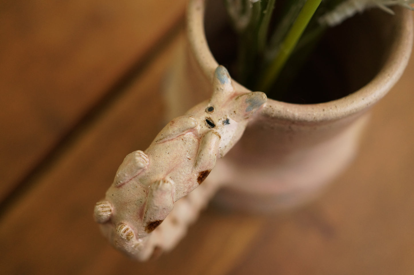 Pink Caterpillar Jug Vase