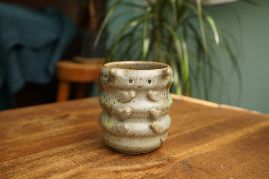 Grey Green Caterpillar Mug