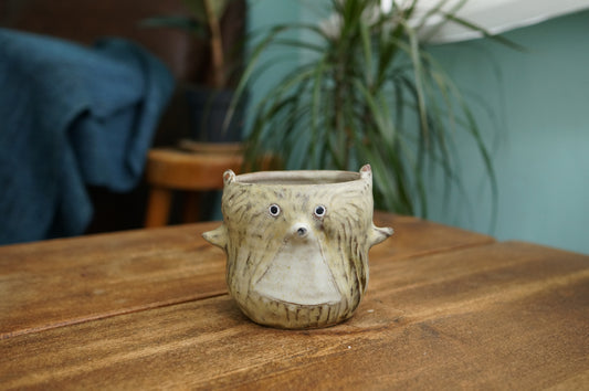 White Textured Fox Cup