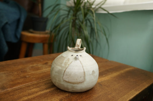 White Fox Vase