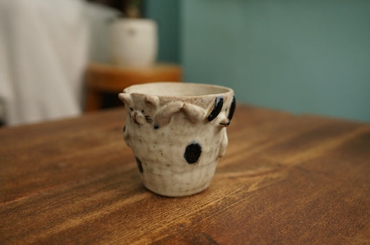 Handbuilt Dog and Cat Cup