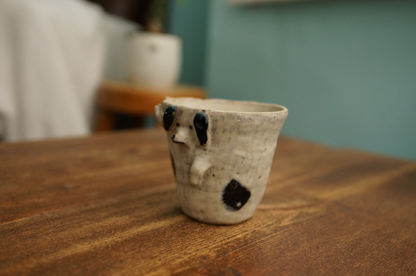 Handbuilt Dog and Cat Cup