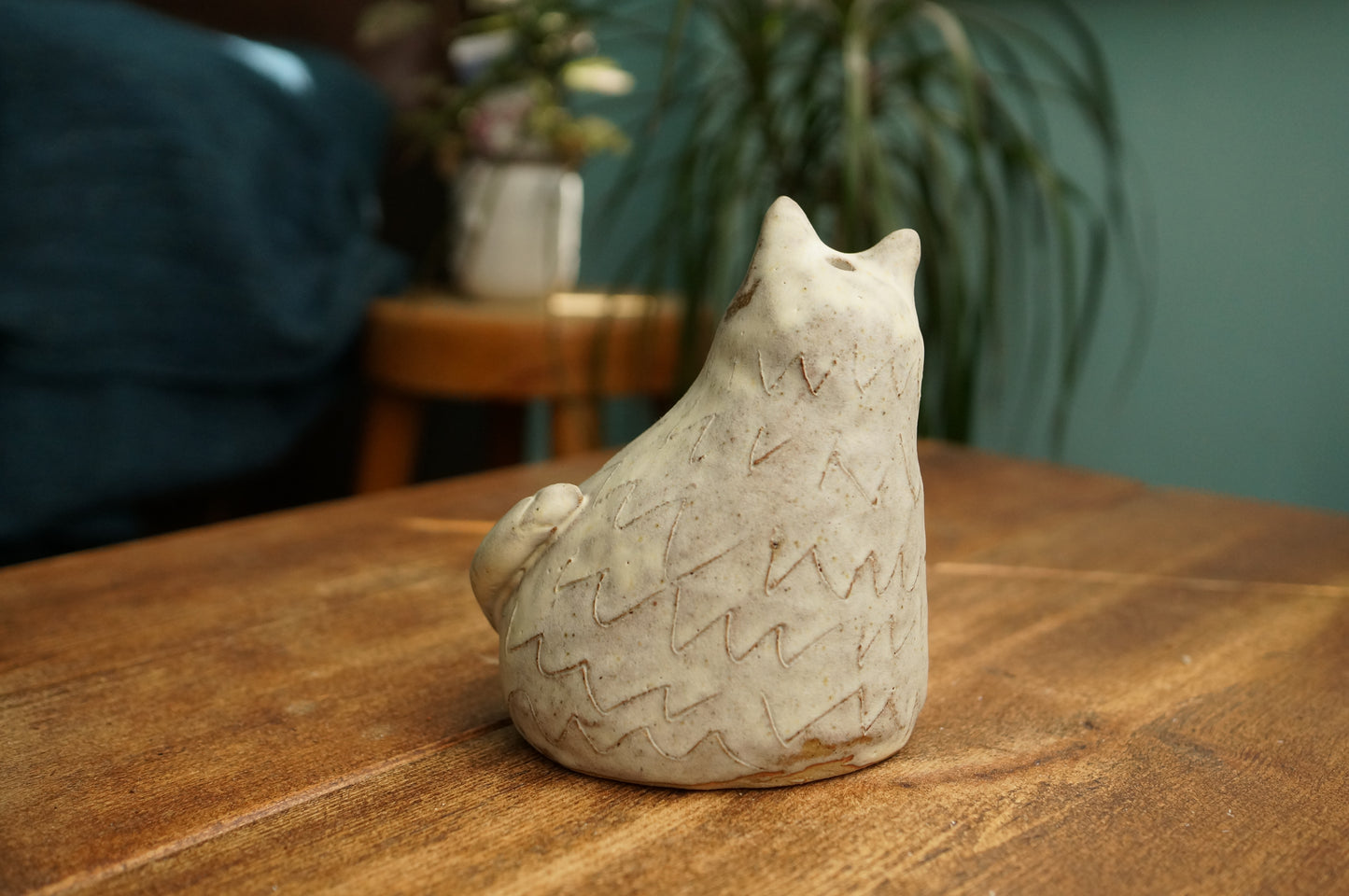 White Fox Vase