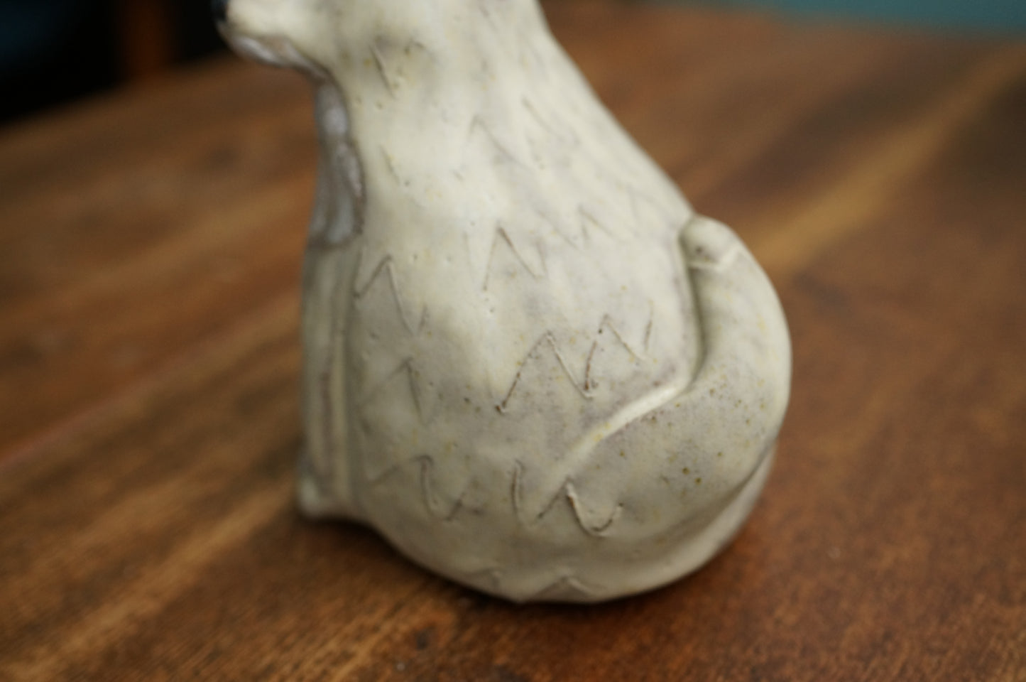 White Fox Vase