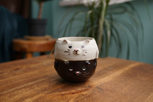 Black and White Cat Cup