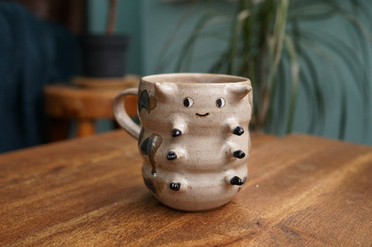 Crystal White Caterpillar Mug
