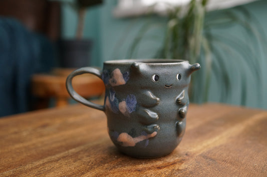 Blue Caterpillar Mug