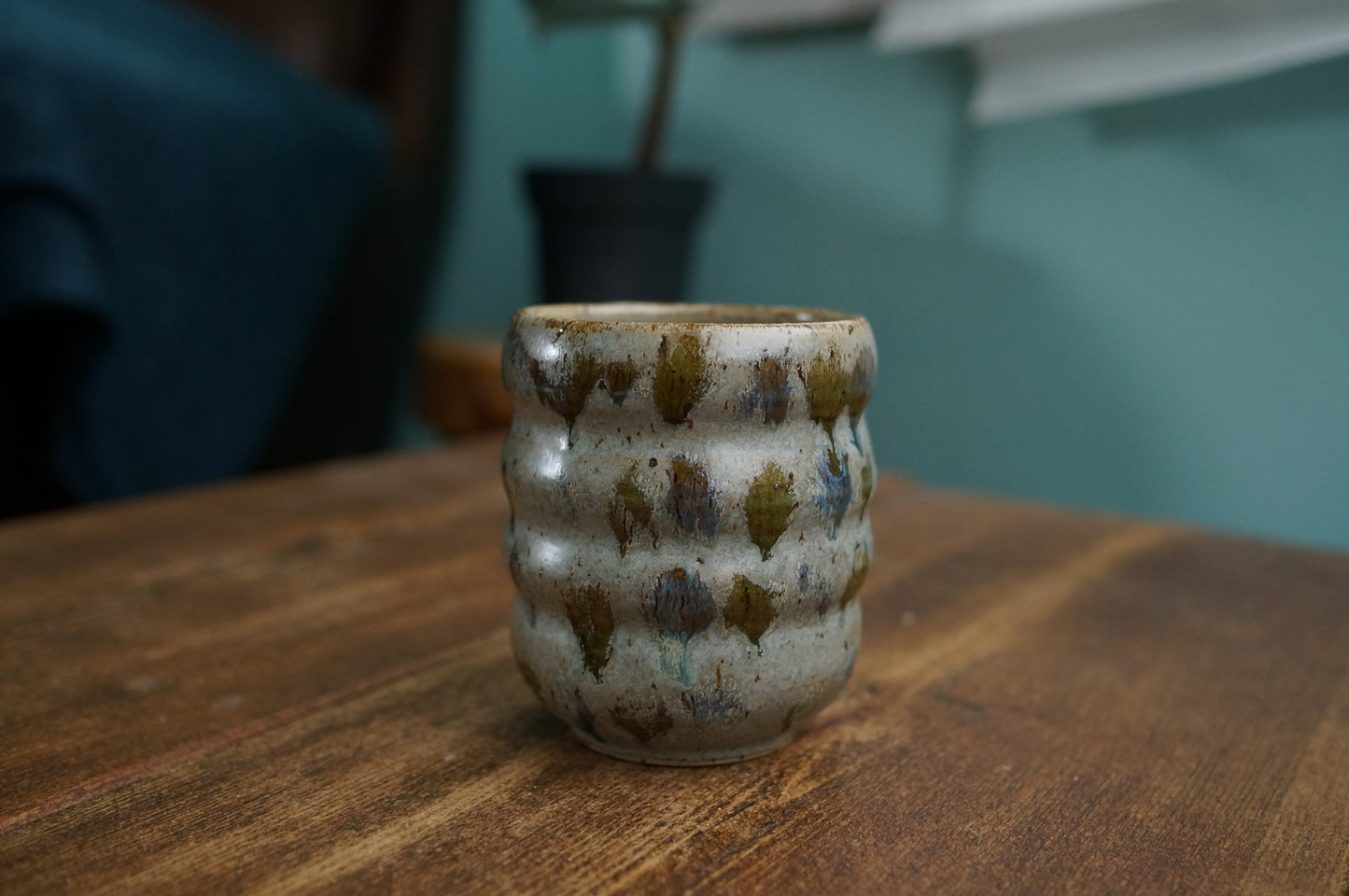 Grey Green Caterpillar Mug