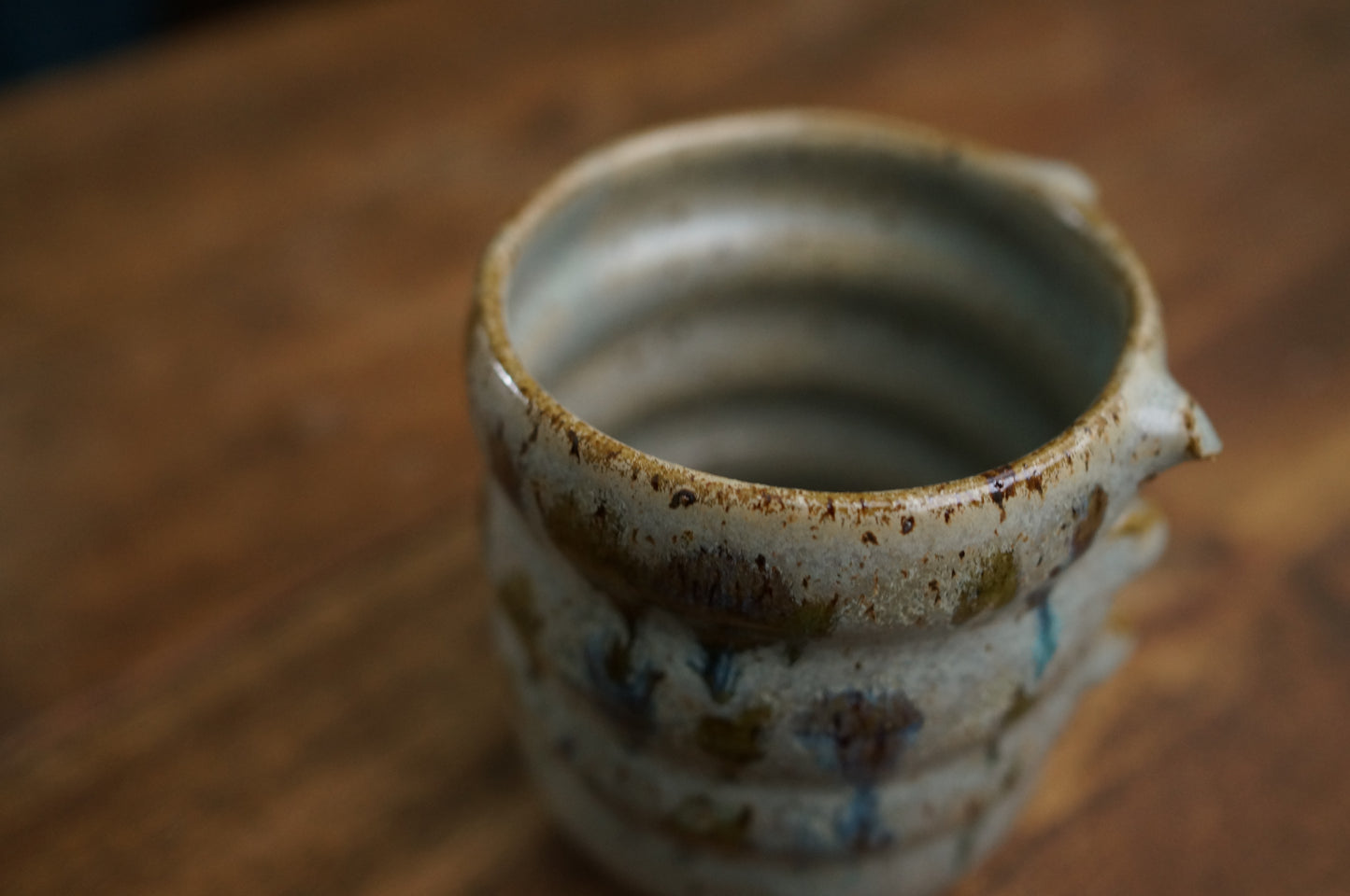 Grey Green Caterpillar Mug