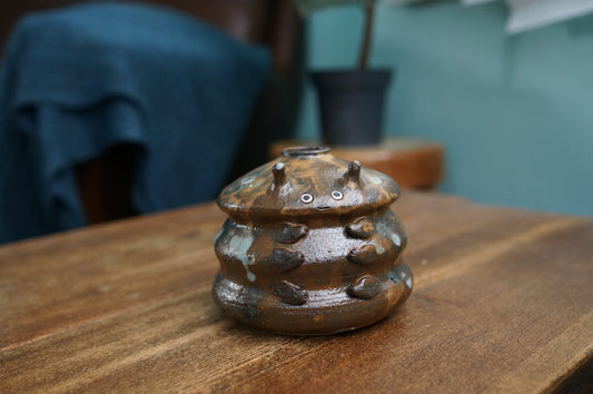 Brown Caterpillar Vase
