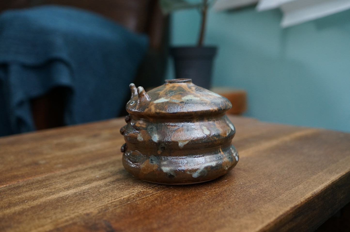 Brown Caterpillar Vase