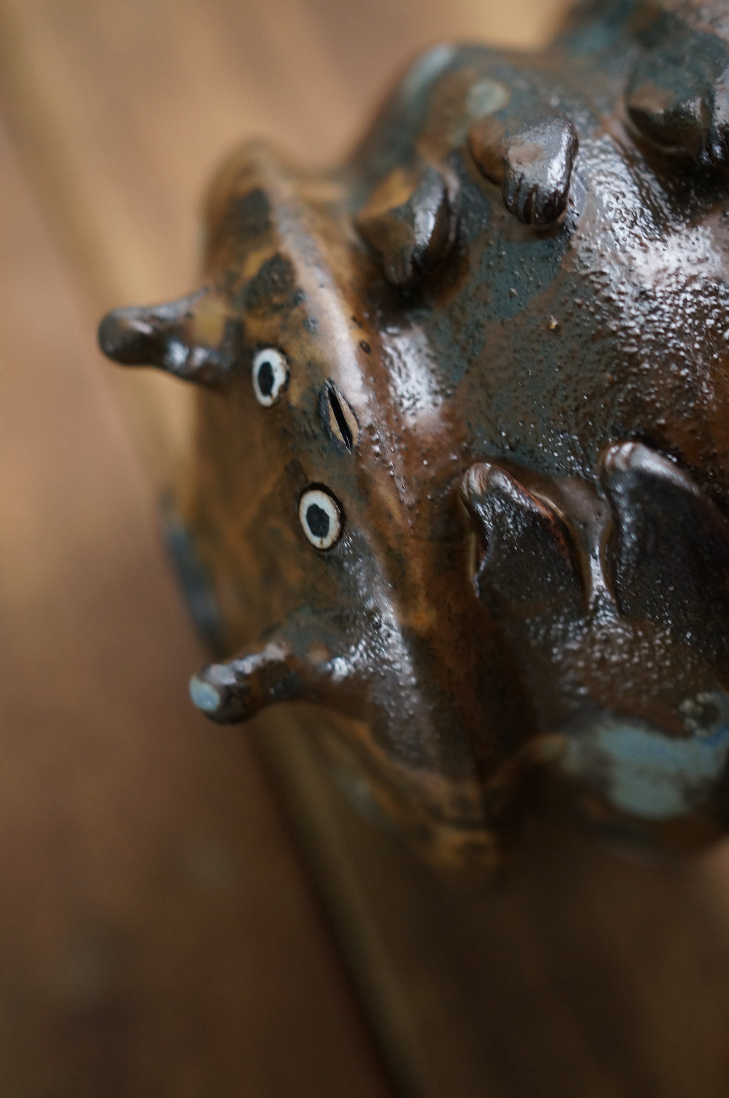 Brown Caterpillar Vase
