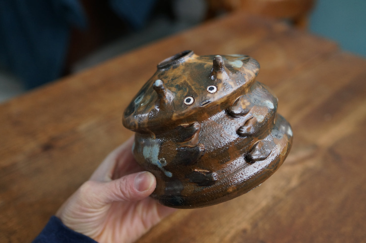 Brown Caterpillar Vase