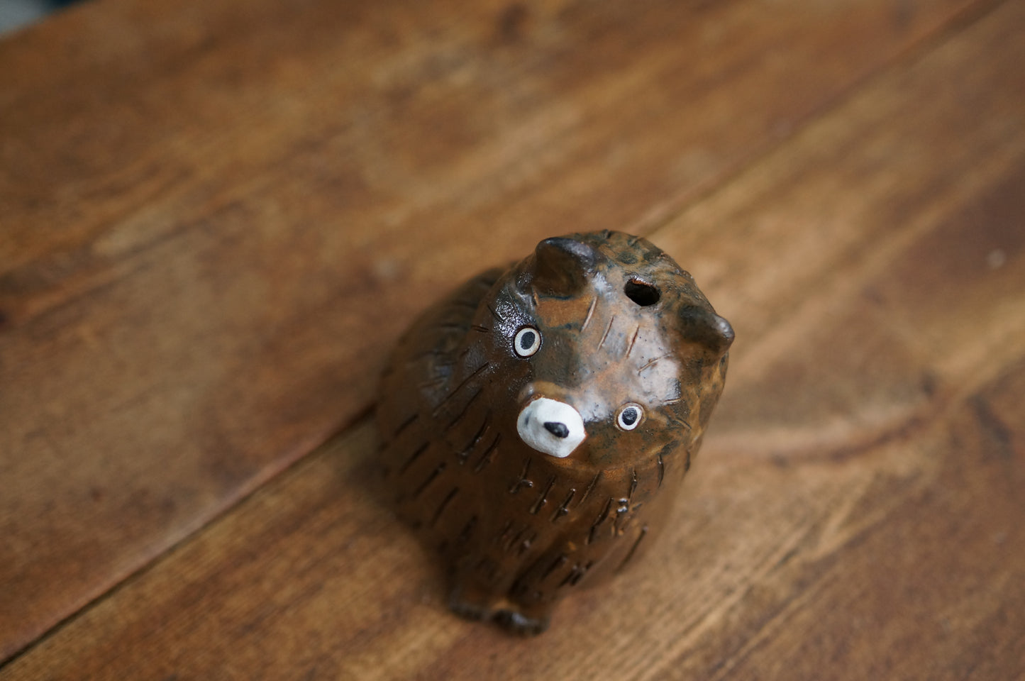 Matt Brown Bear Vase
