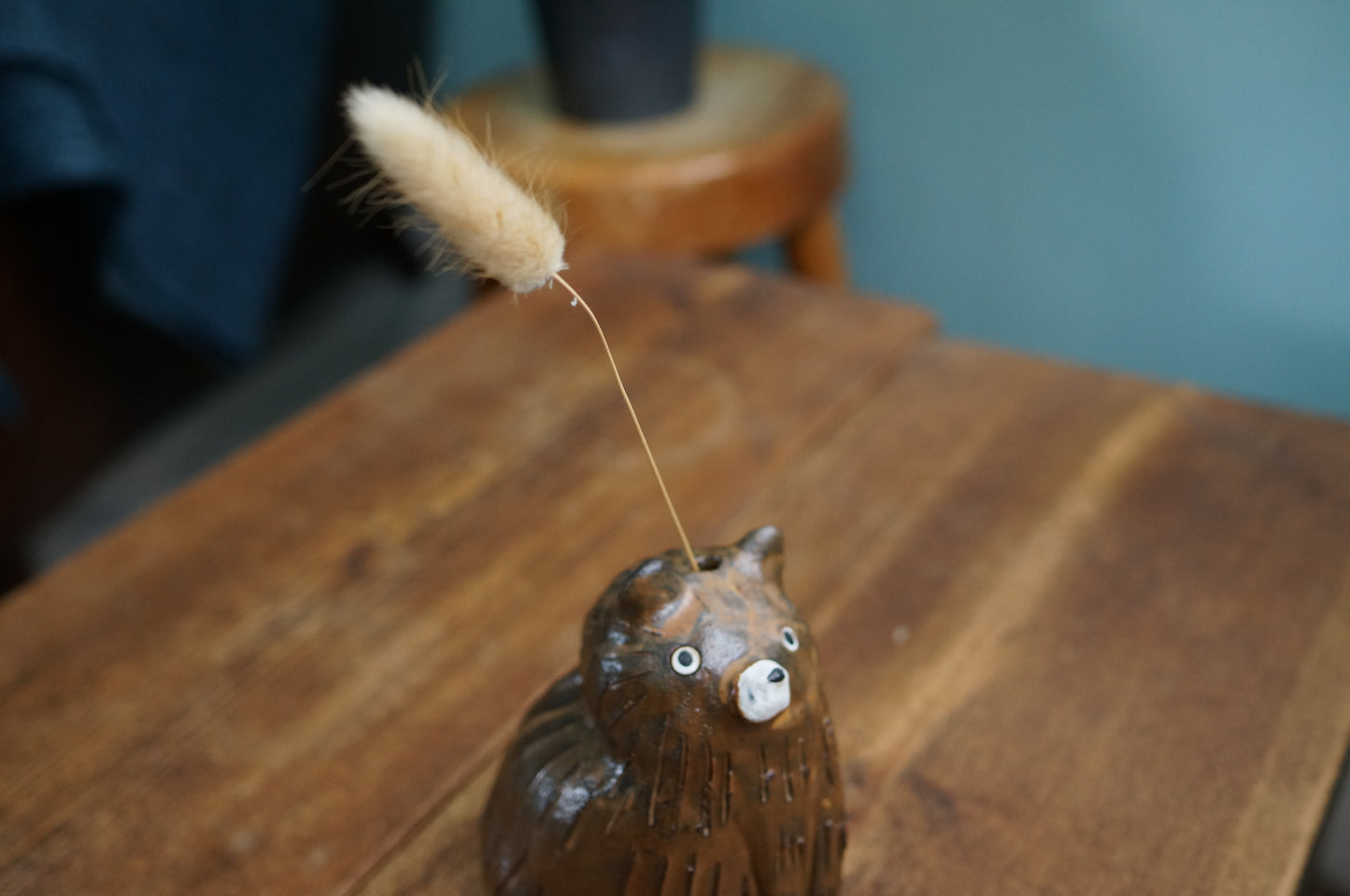 Matt Brown Bear Vase