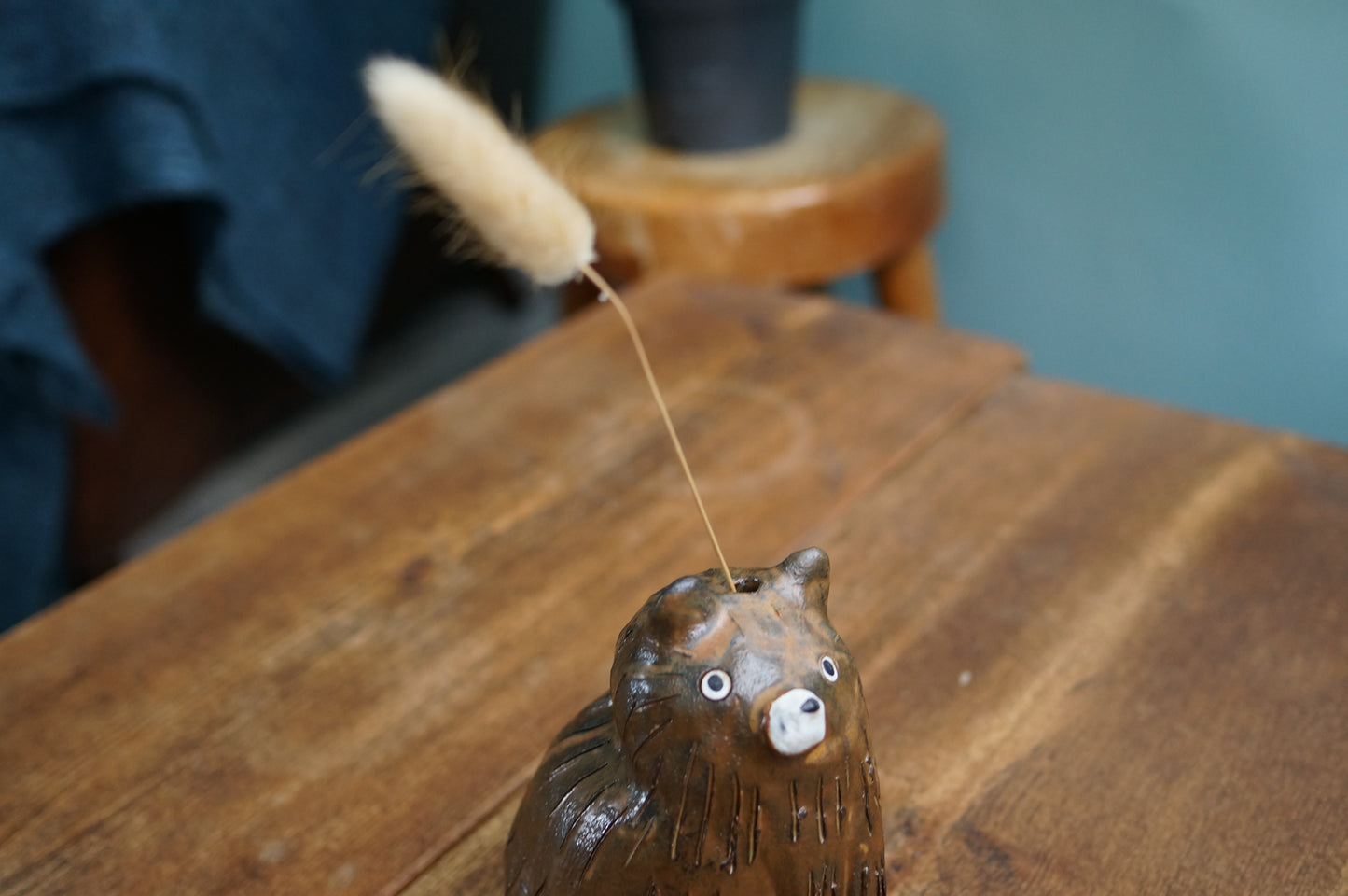 Matt Brown Bear Vase
