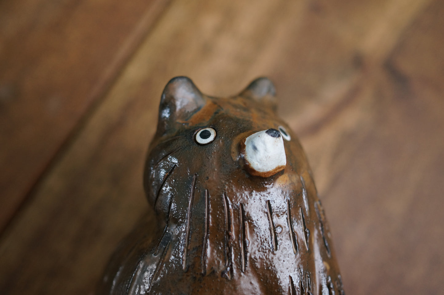 Matt Brown Bear Vase