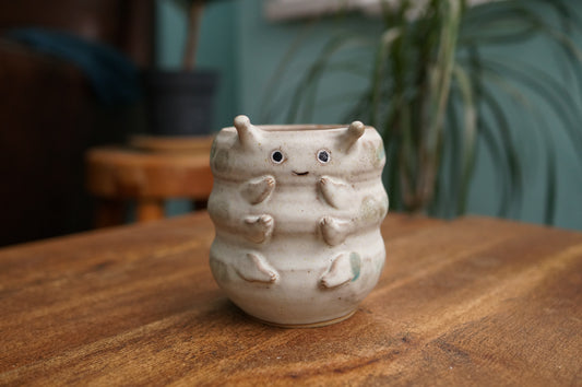 Matt White Caterpillar Mug