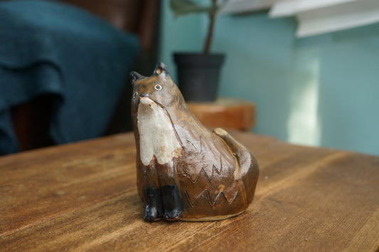 Brown Fox Vase